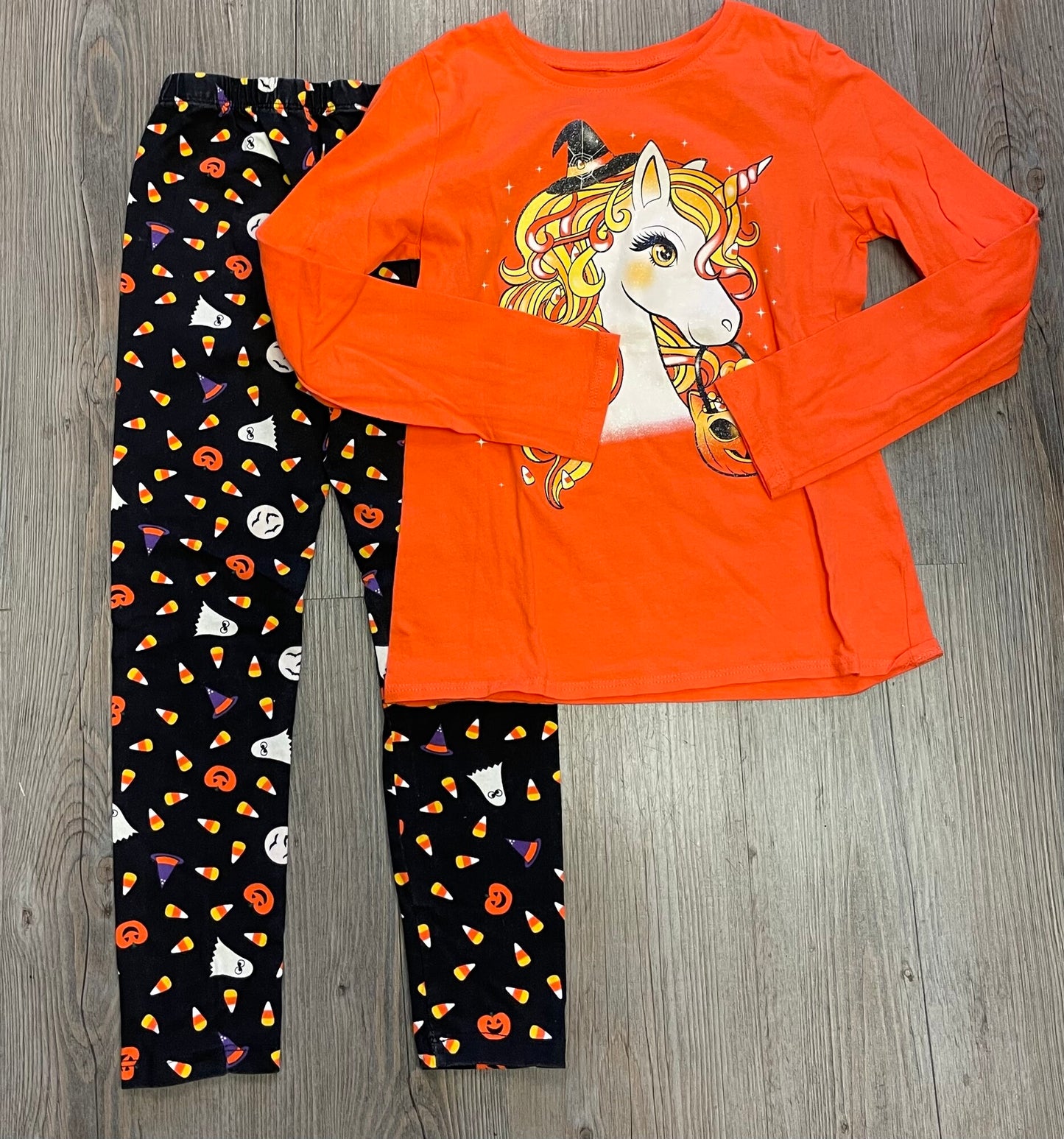 Orange  Childrens Place 2pc Set, 7-8Y