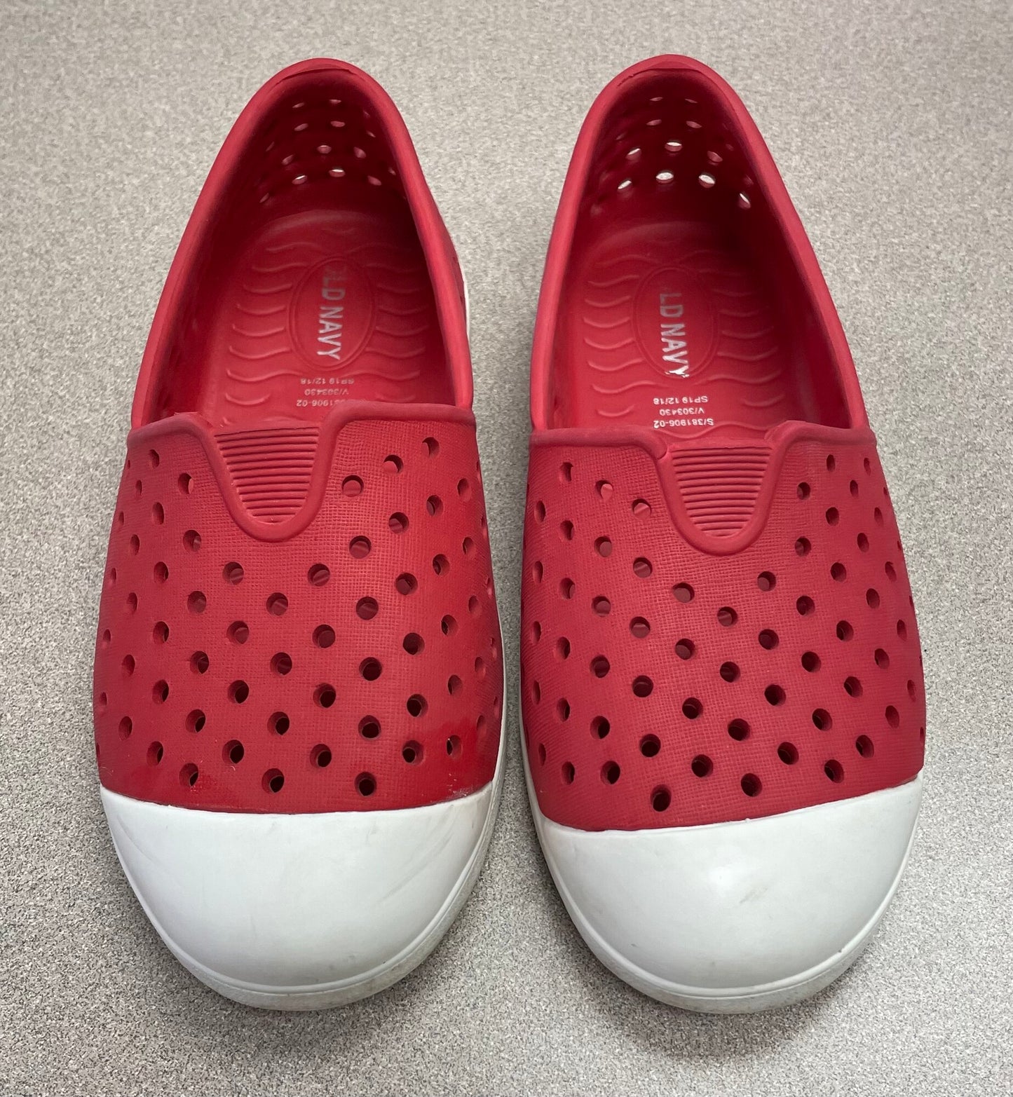 Red  Old Navy Perforated Shoes, 11Y