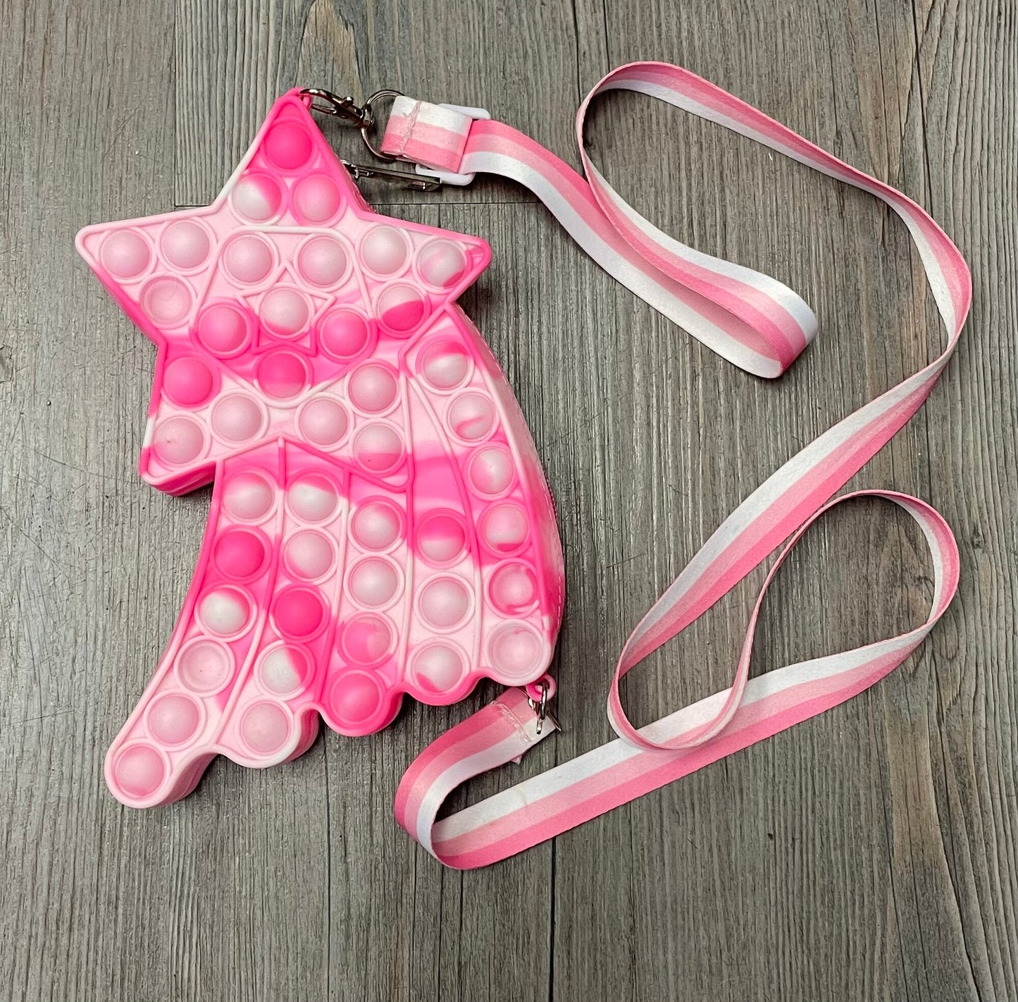 Pink  Girls Pop It Shoulder Bag, Pre-owned