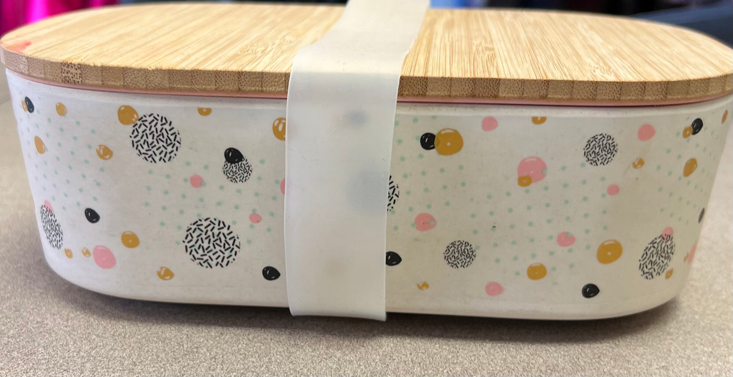 Multi  Bamboo Friends Lunch Box, Used