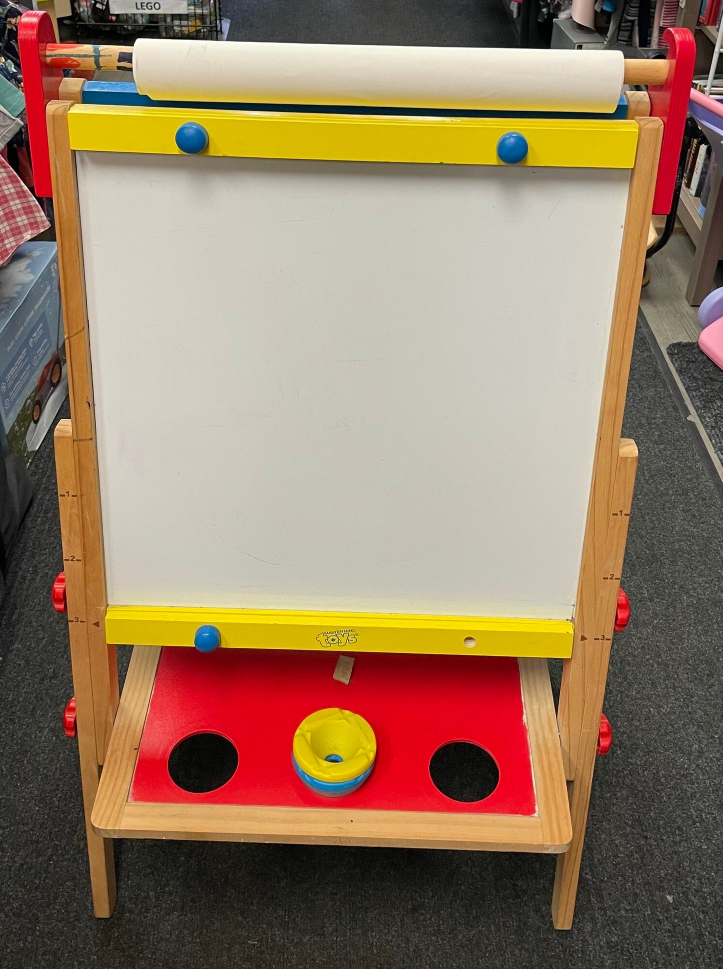 Red  Mastermind Wooden Easel, None