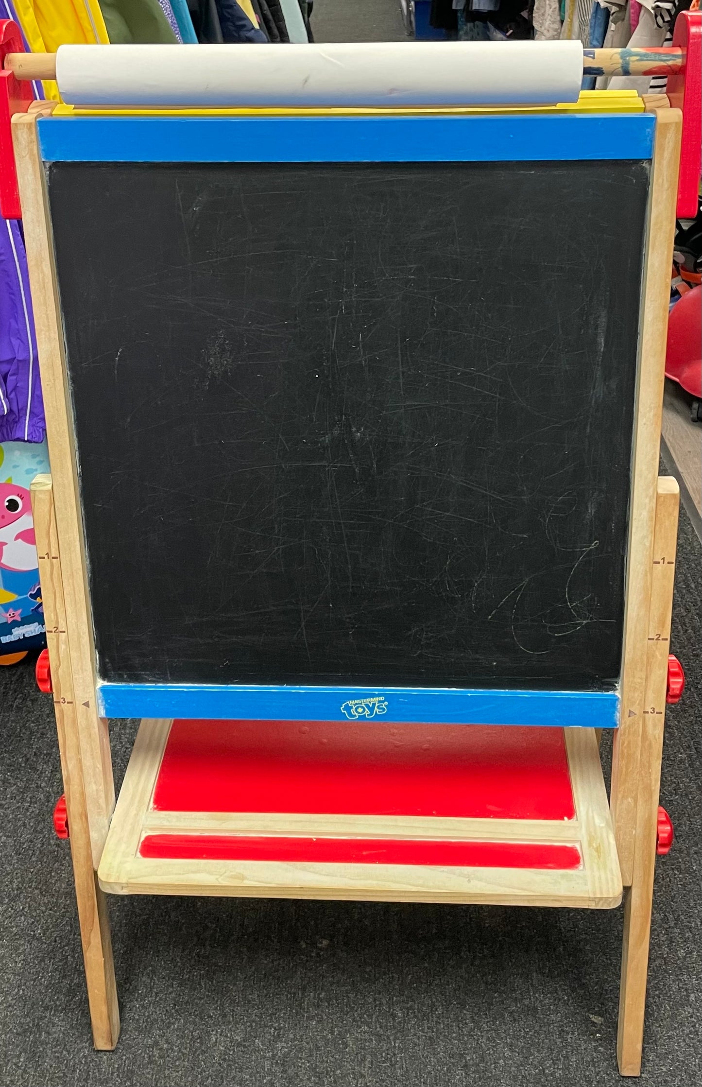 Red  Mastermind Wooden Easel, None