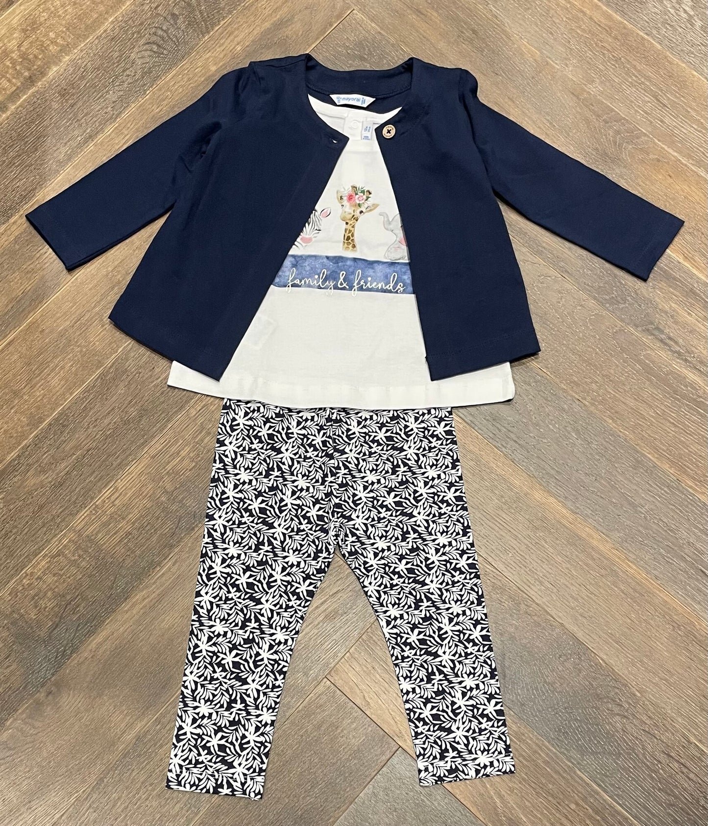 Navy  Mayoral 3pcs Clothing Set, 12M