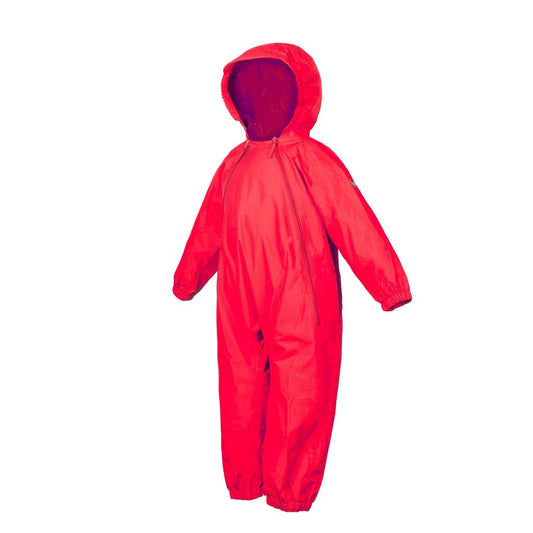 Red  Splashy Rain Suit, 3Y