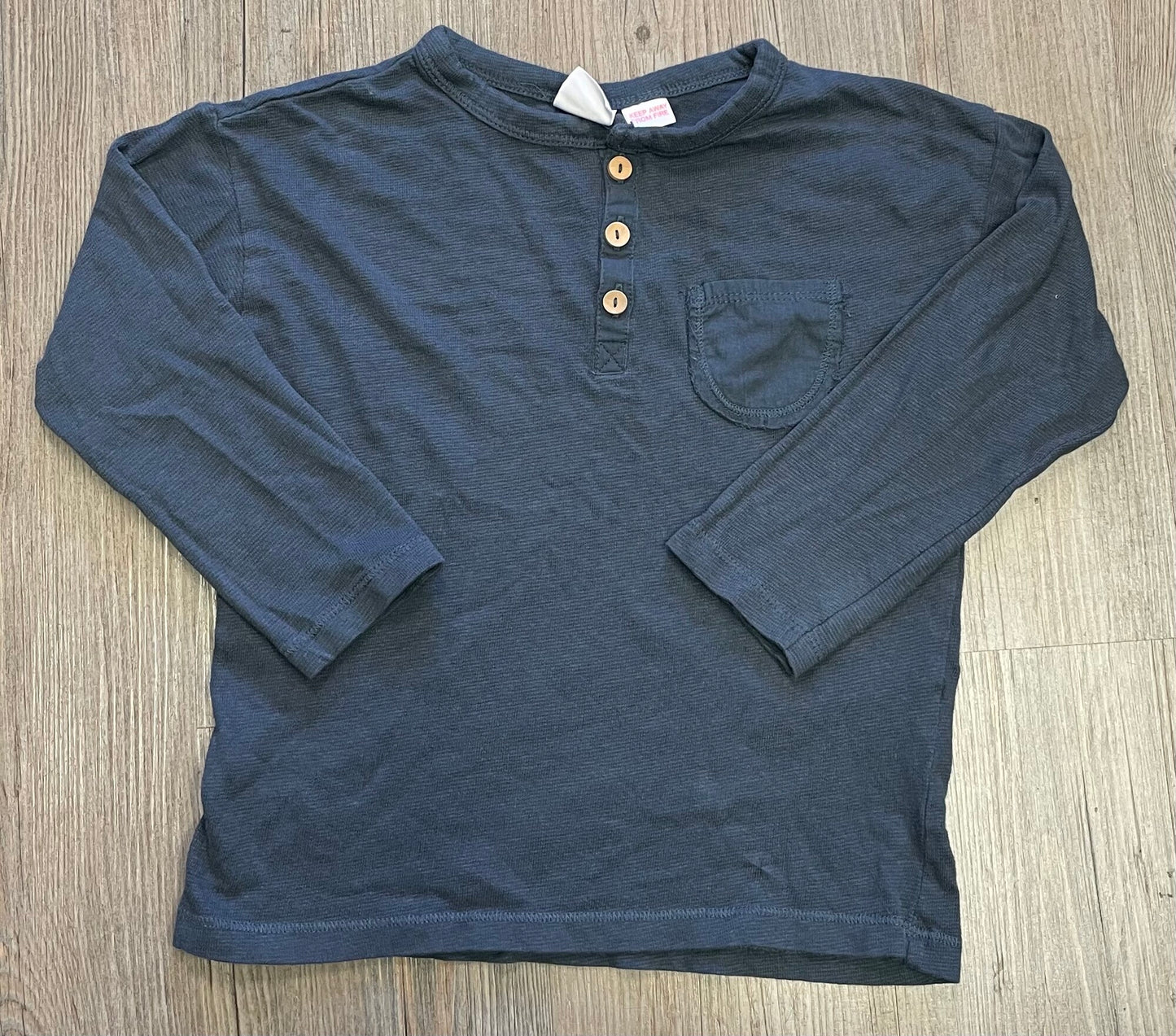 Blue  Zara LS Tee, 4-5Y