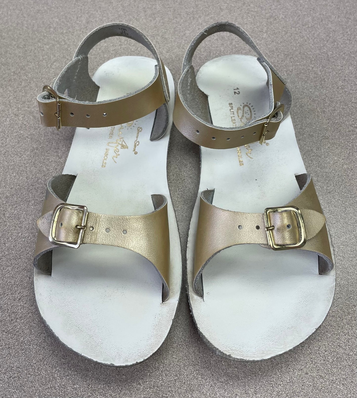 Gold  Salt Water Sandals, 12Y
