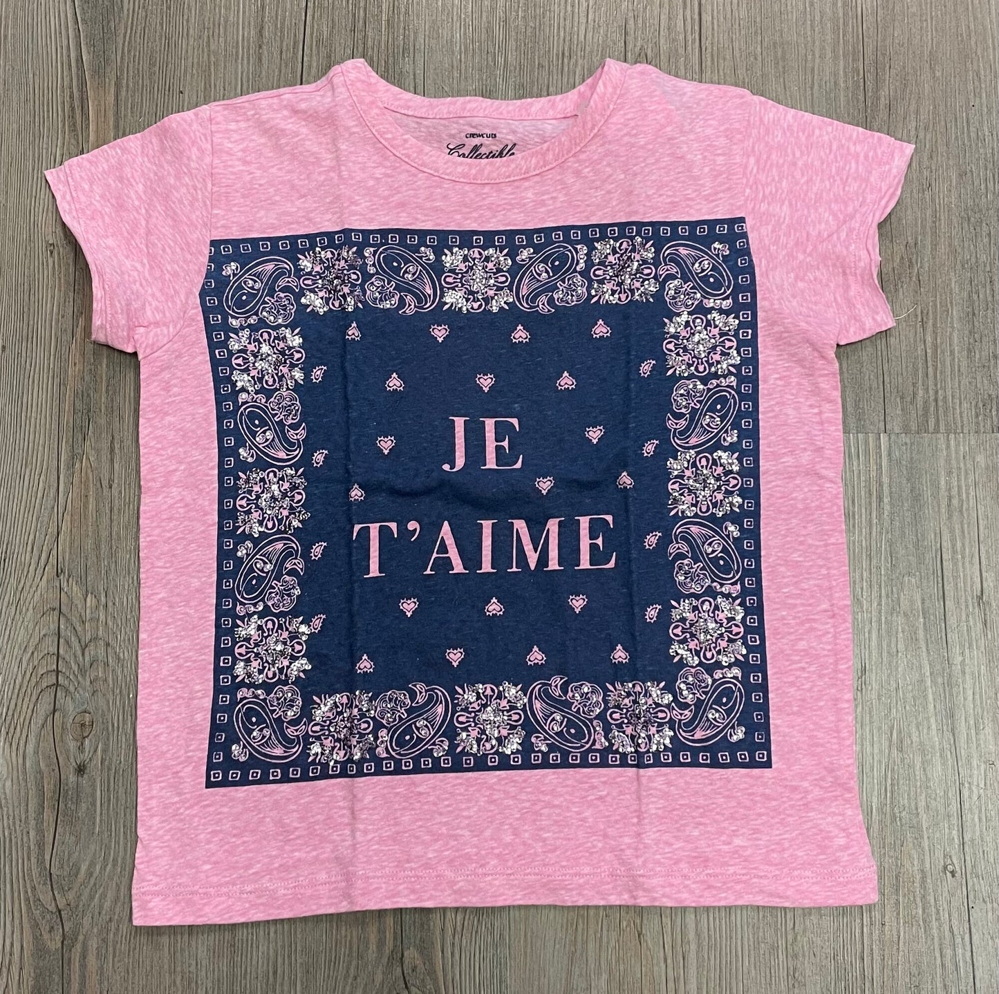 Pink/blu  Crewcuts Tee, 8Y