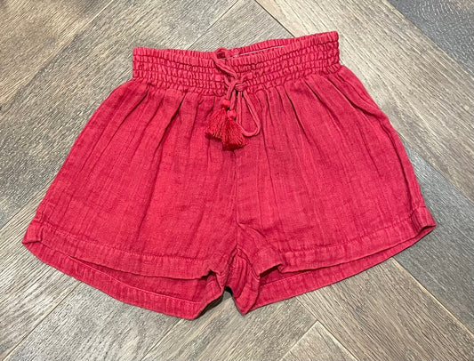 Red  Poppet & Fox Shorts, 4Y