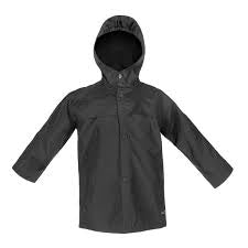 Black  Splashy Rain Jacket, 6-7Y