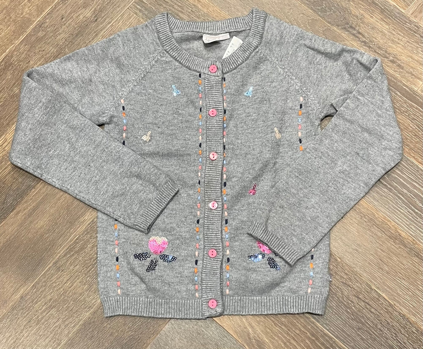 Grey  Deux Par Deux Cardigan, 10Y