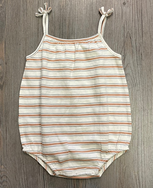 Striped  Rylee + Cru Nala Romper, 6-12M