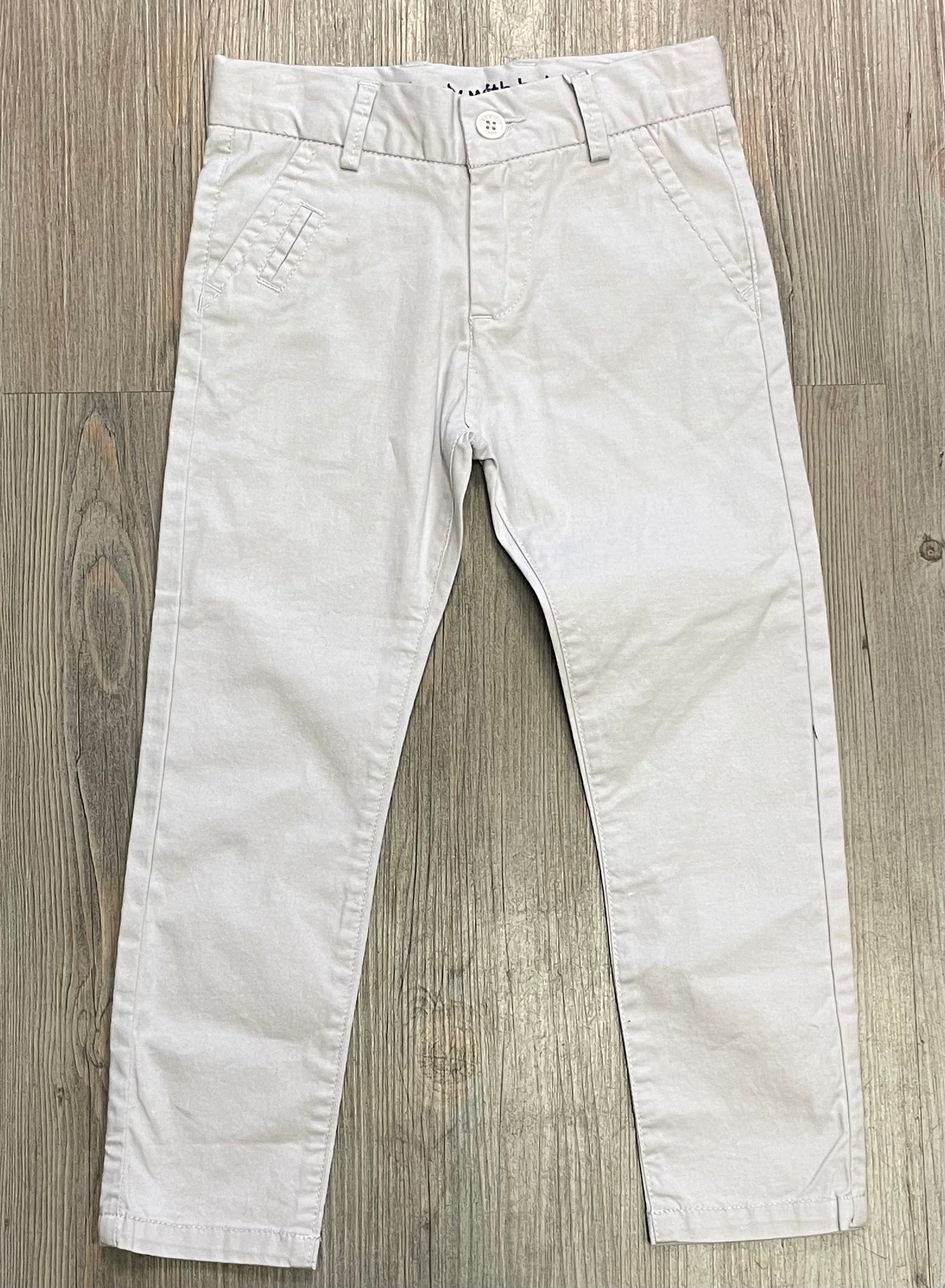 Grey  Boboli Cotton Pants-7351, 4Y