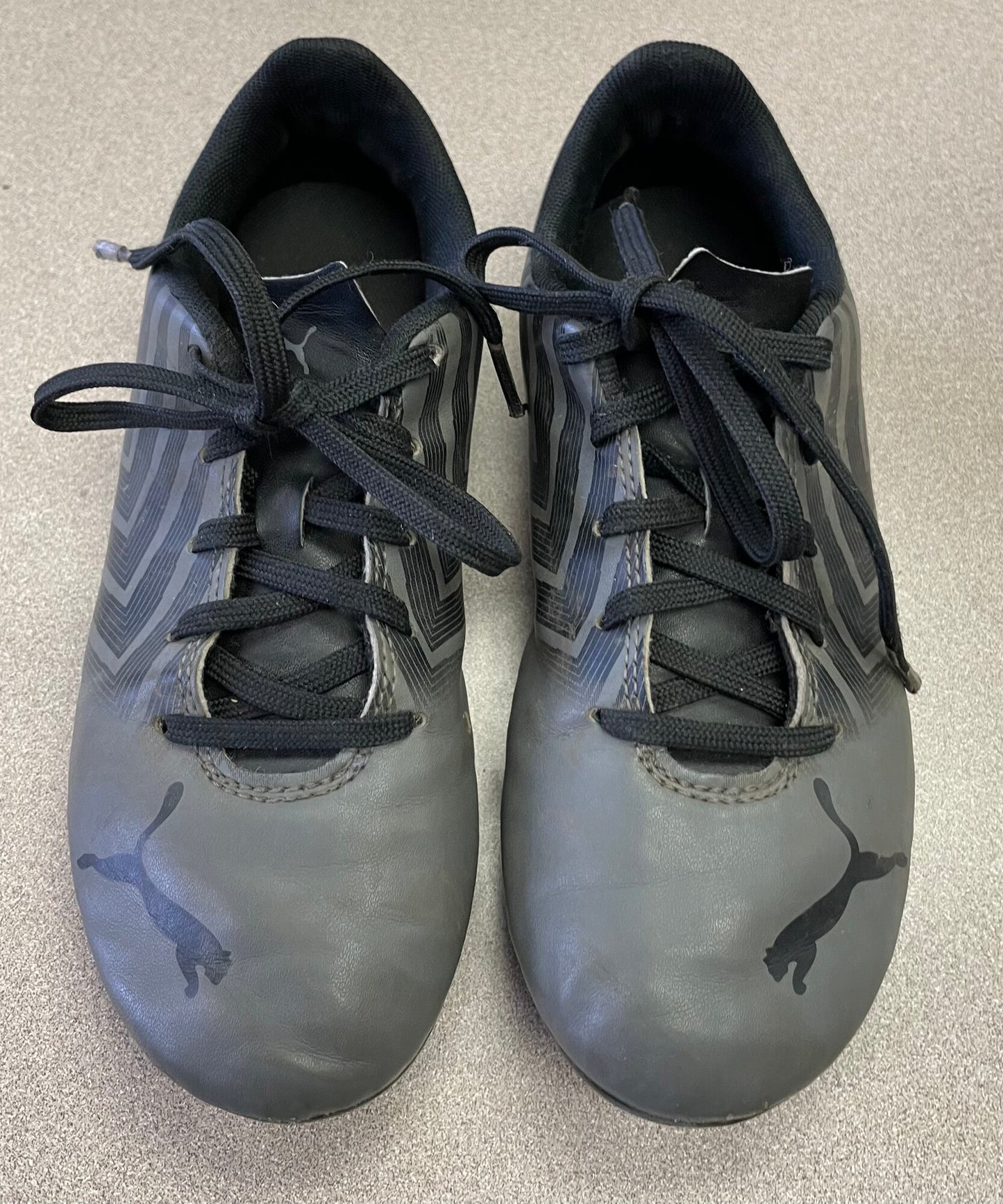 Grey  Puma Soccer Cleats, 2Y