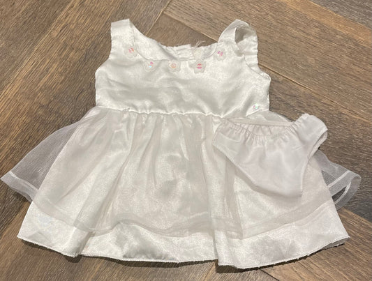 White  Build A Bear Toy Dress, Pre-owned