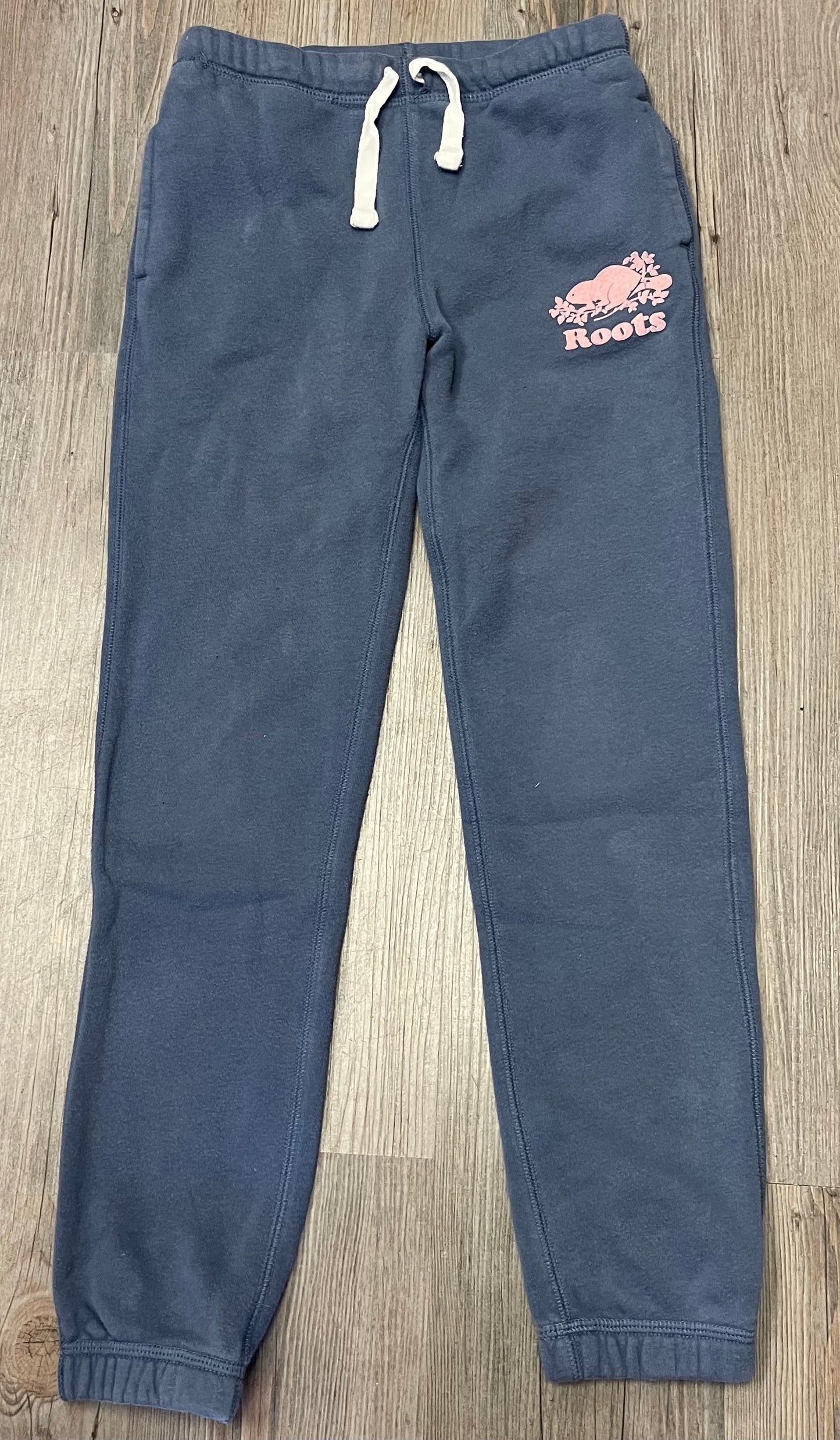 Blue  Roots Sweatpants, 8Y