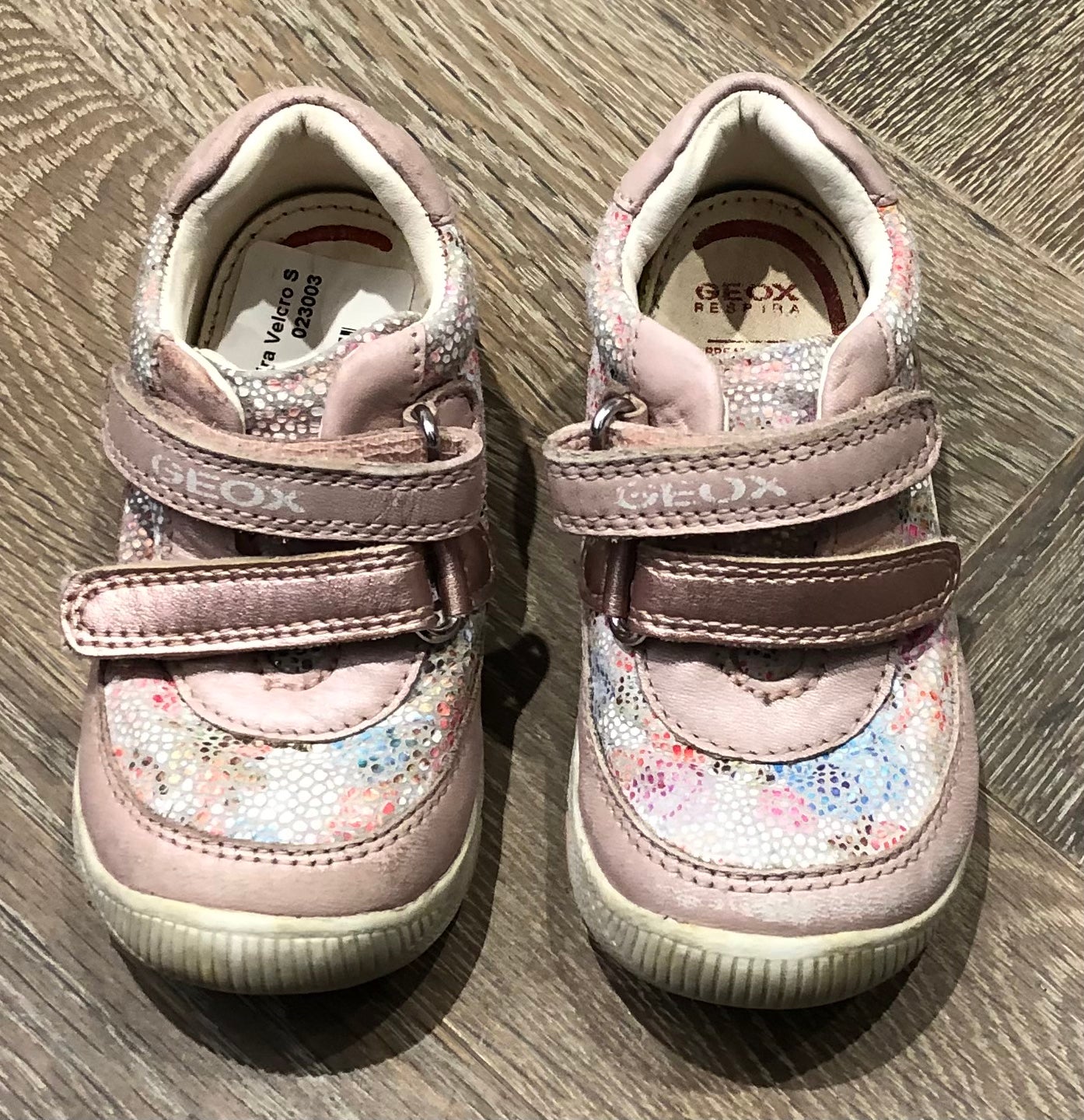 Pink  Geox Respira Velcro Sneak, 6T