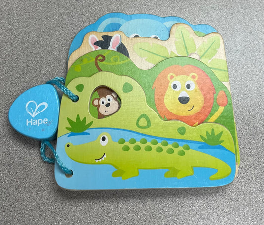 Multi  Hape Wooden Picture Book, Pre-owned