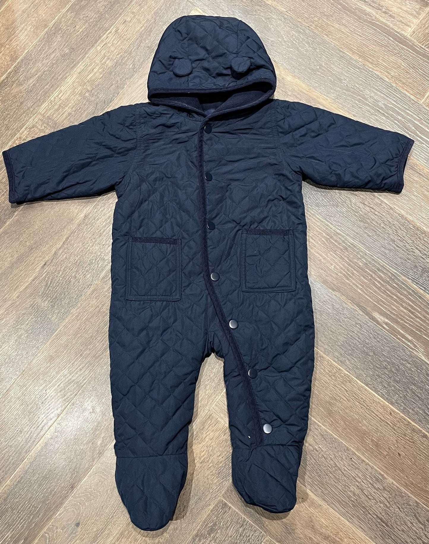 Navy  Baby Gap Quilted Snowsuit, 6-12M