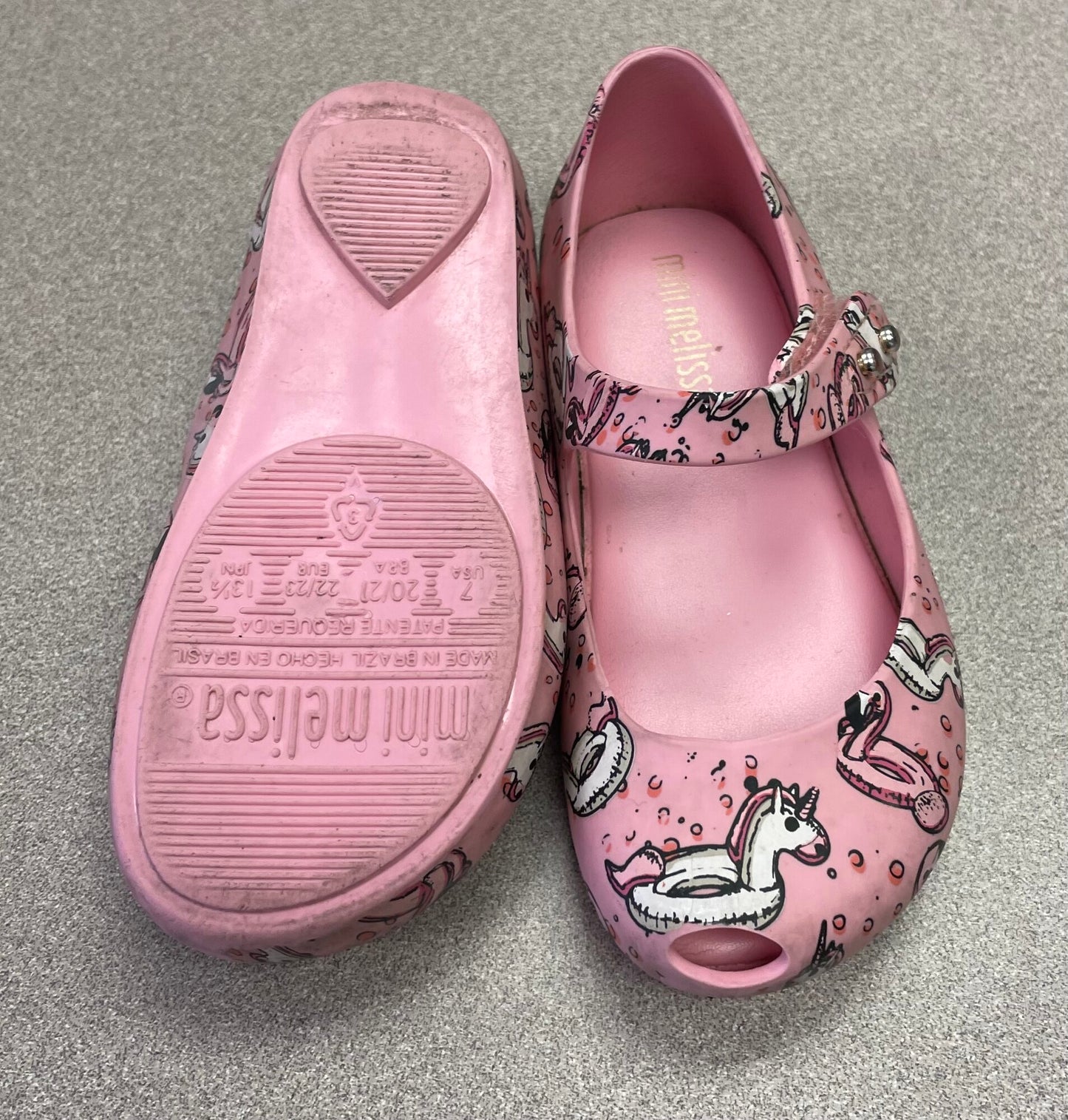 Pink  Mini Melissa Sandals, 7T