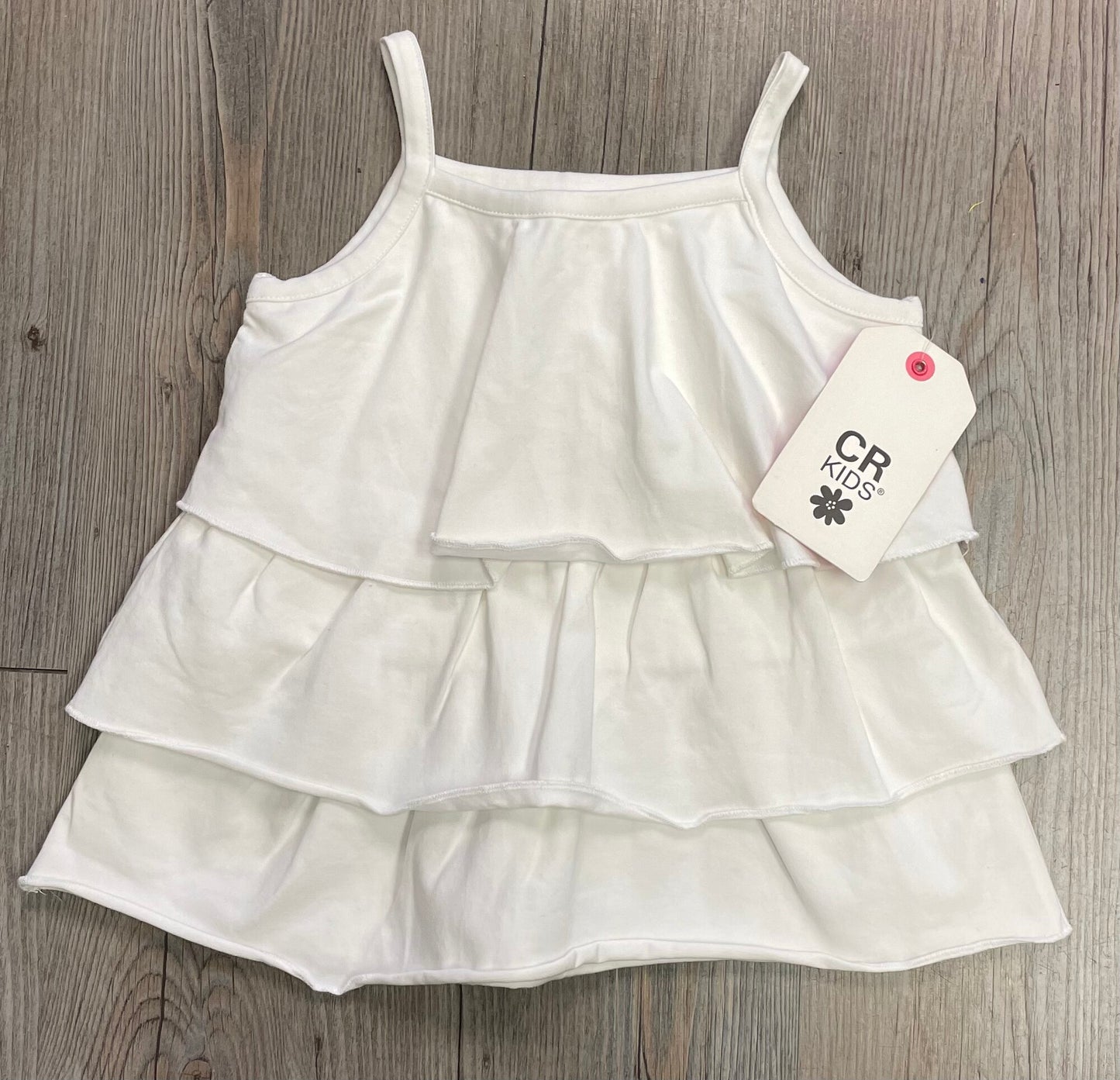 White  CR Kids Tank Top, 4Y