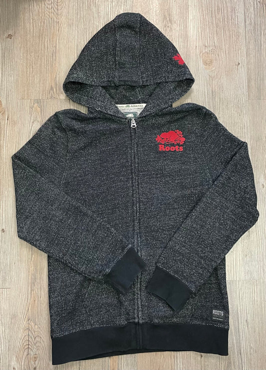 Black  Roots Zip Hoodie, 13-14Y