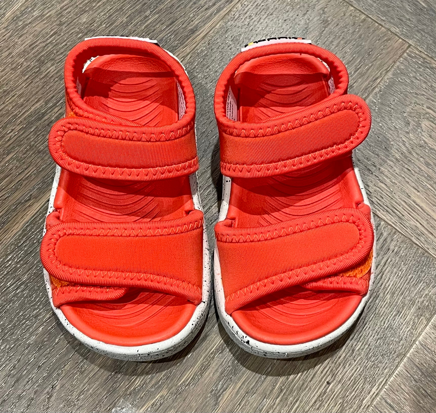 Orange  Mini Leo Sandals, 6T
