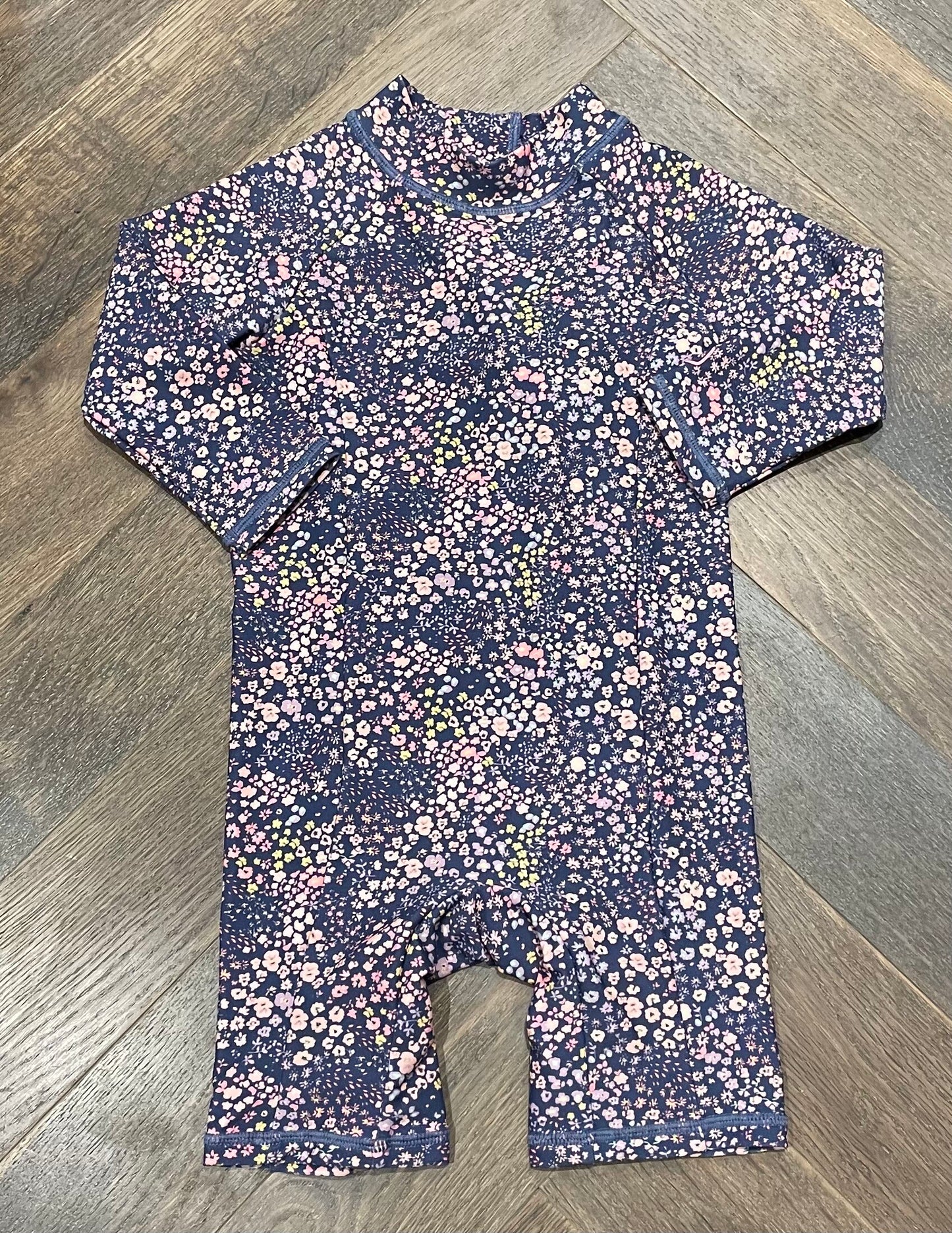 Floral  Color Kids Swimsuit, 1Y