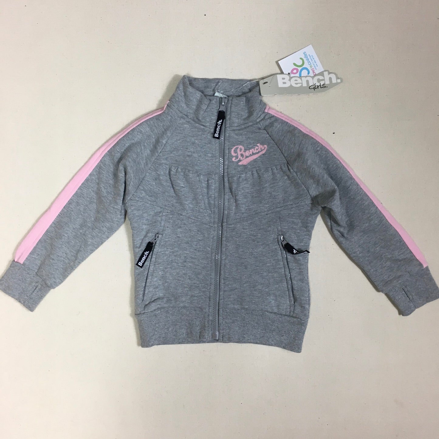 Grey  Bench Sweater, 3-4Y