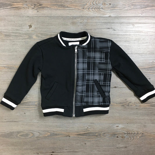 Black  Three Likes Jacket Zipper, 3Y