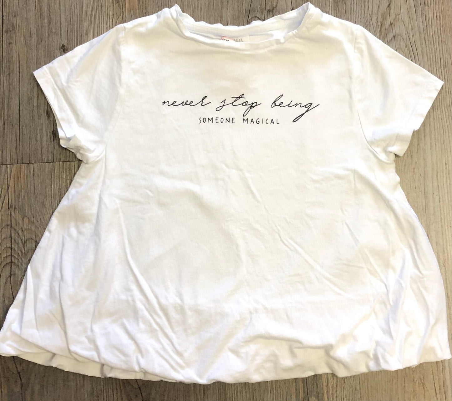 White  Zara  TunicTee, 8Y