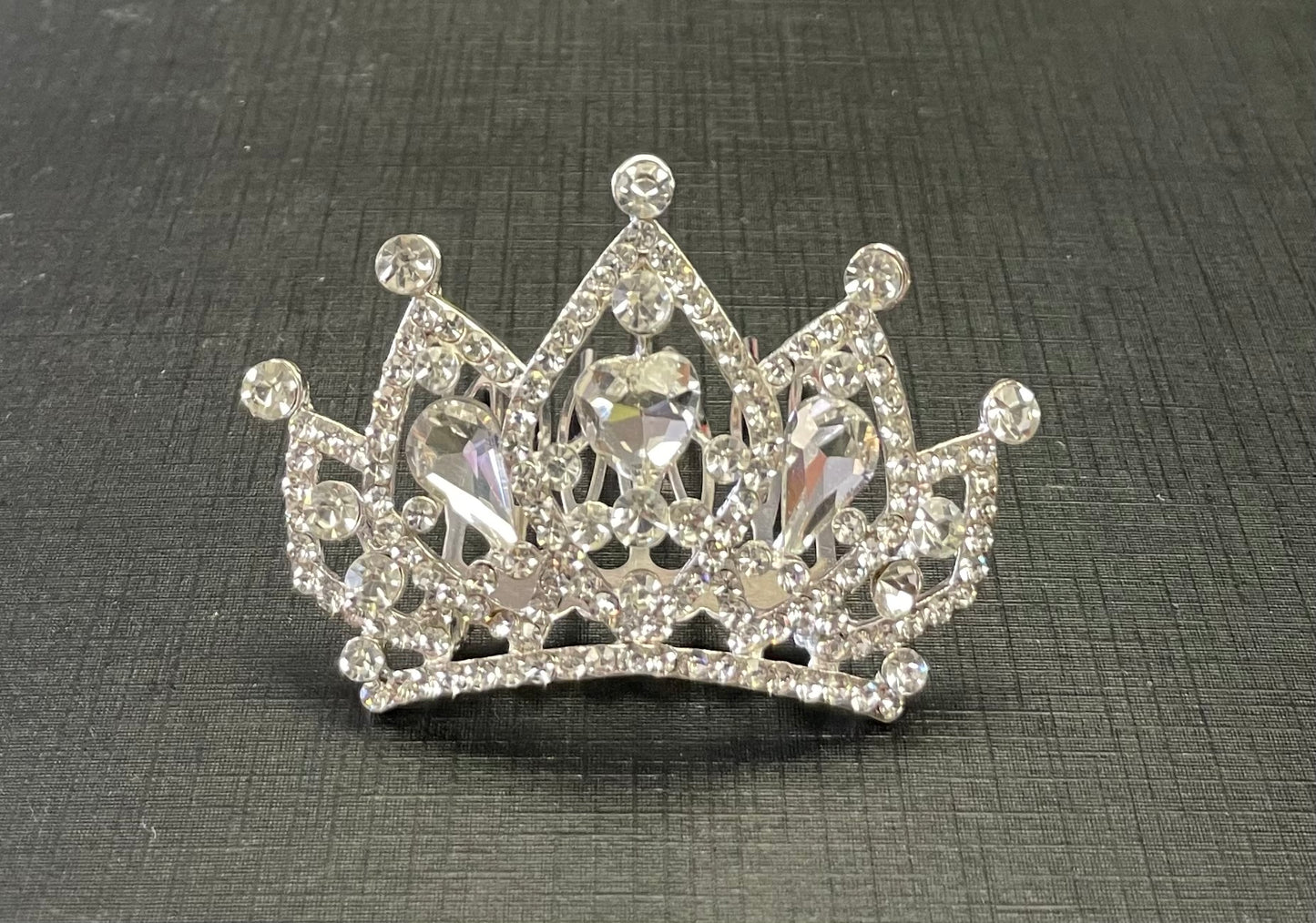 Silver  Tiara - Jeweled #2, Hair Clip