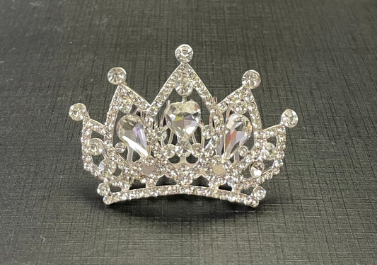 Silver  Tiara - Jeweled #2, Hair Clip