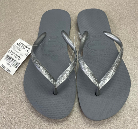 Grey  Havaianas Flip Flop, 13-1Y
