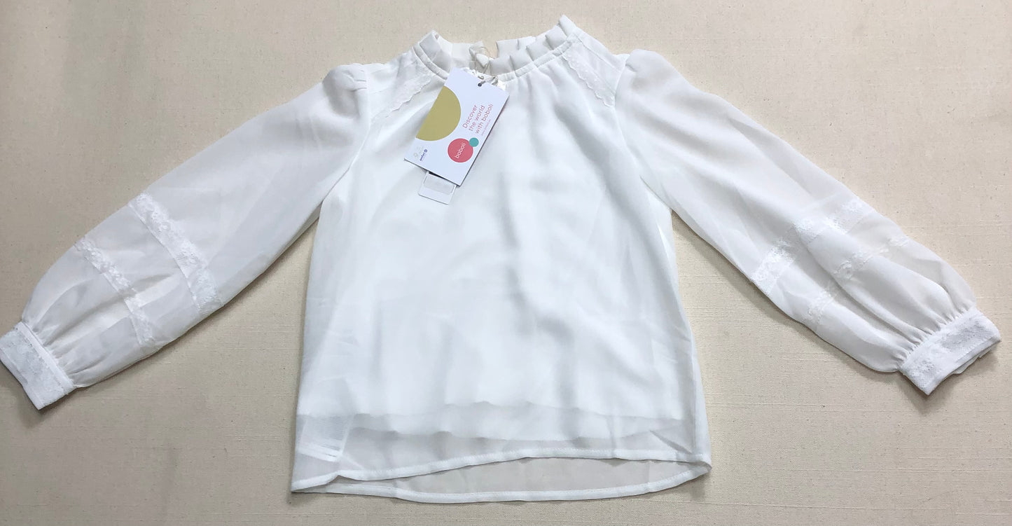 White  Boboli Blouse, 4Y