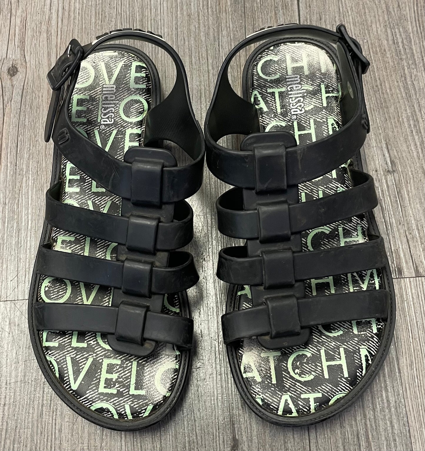 Black  Melissa Sandals, 5Y