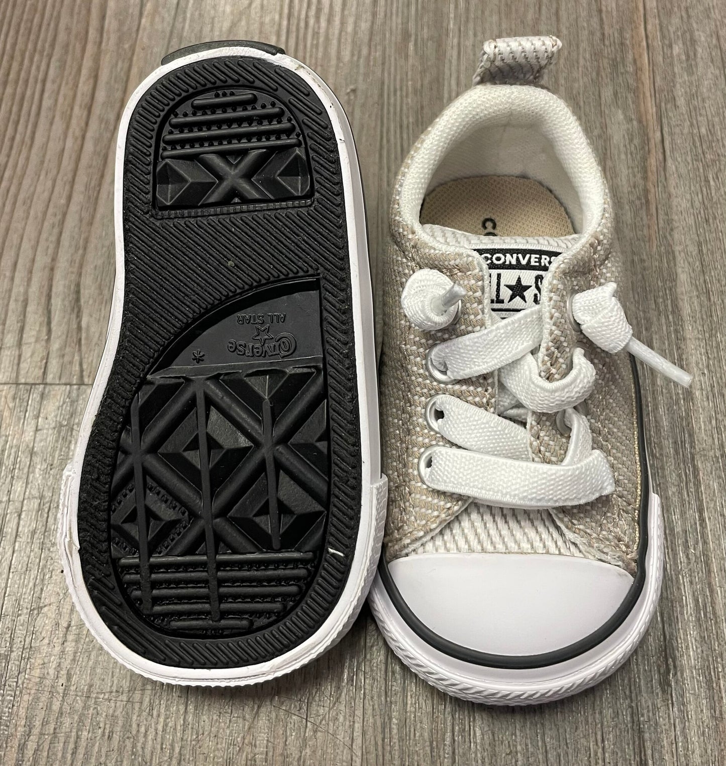 Grey  Converse Lace Up Shoes, 3T