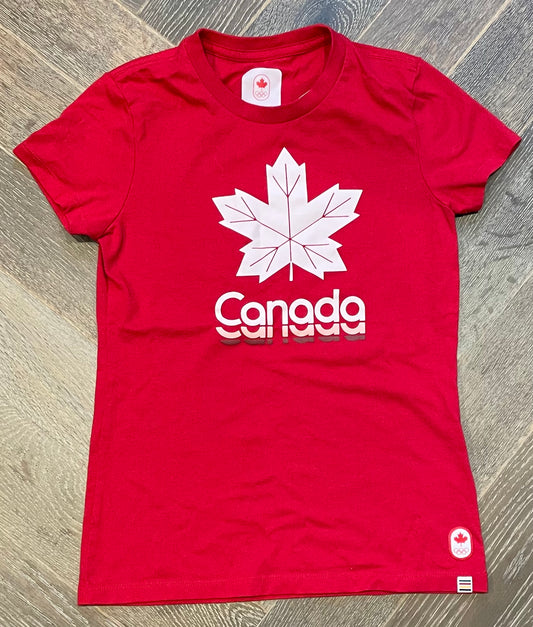 Red  Canada Tee, 10-12Y