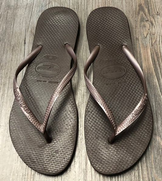 Brown  Havaianas Flip Flop, 9Y