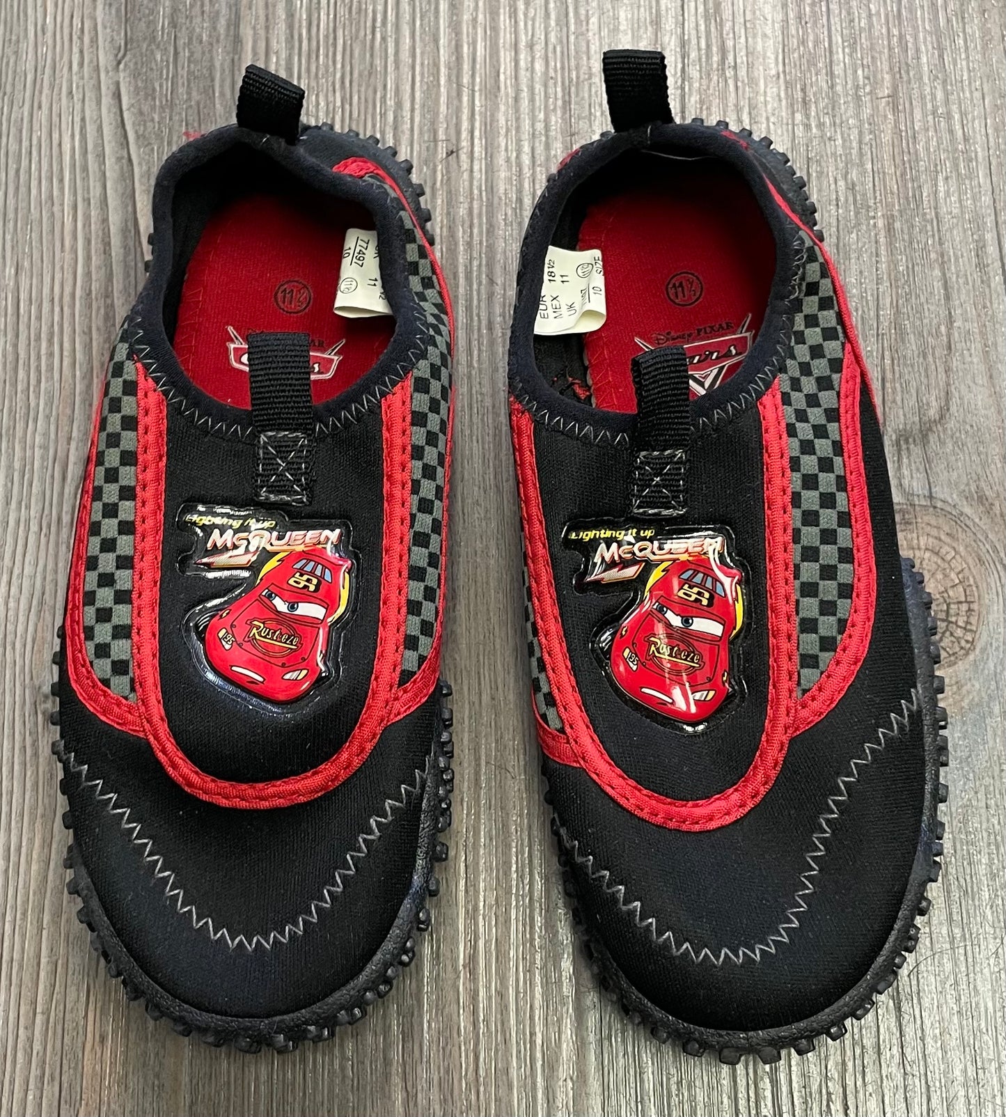 Black  Disney Cars Water Shoes, 11.5Y