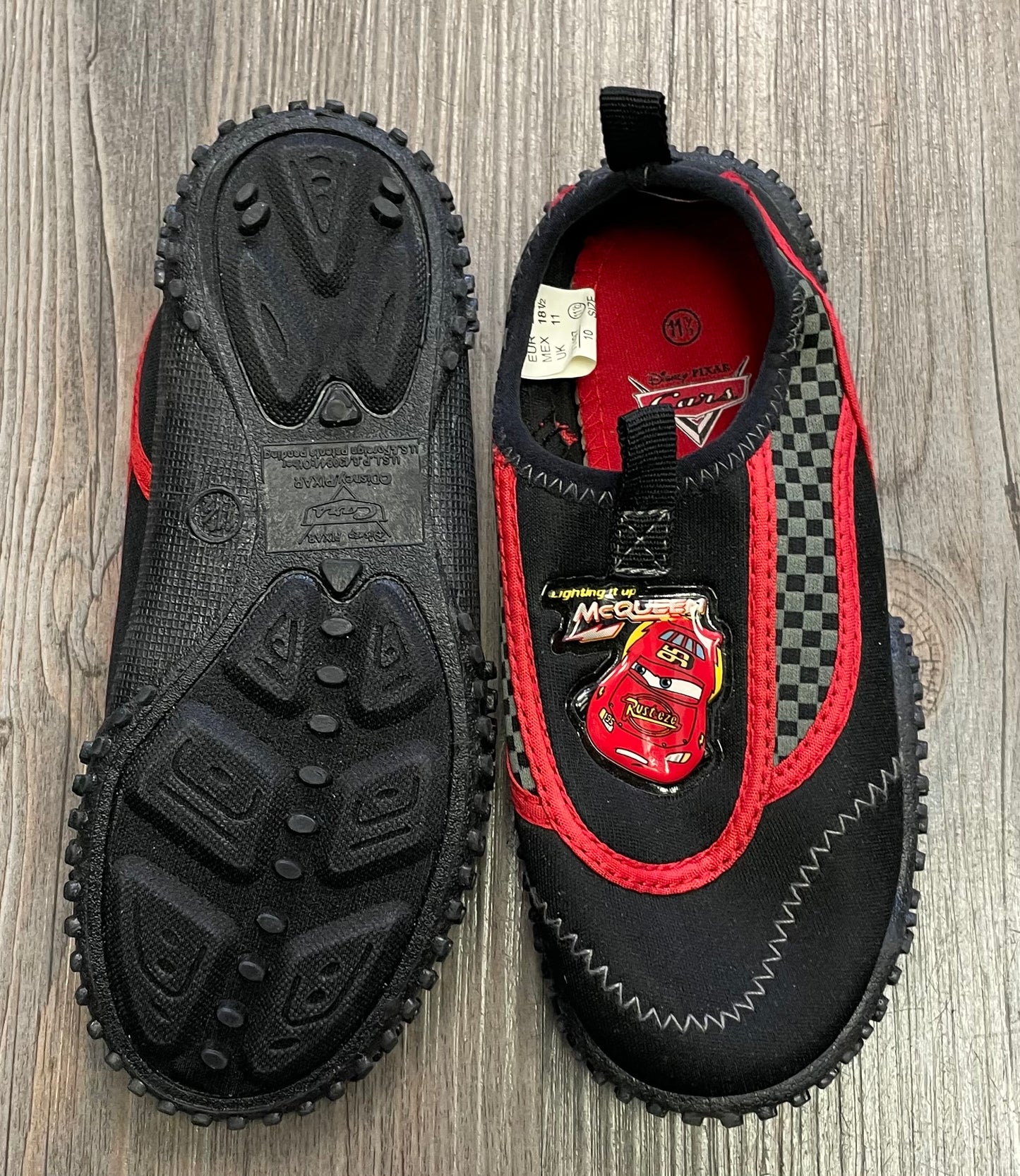 Black  Disney Cars Water Shoes, 11.5Y