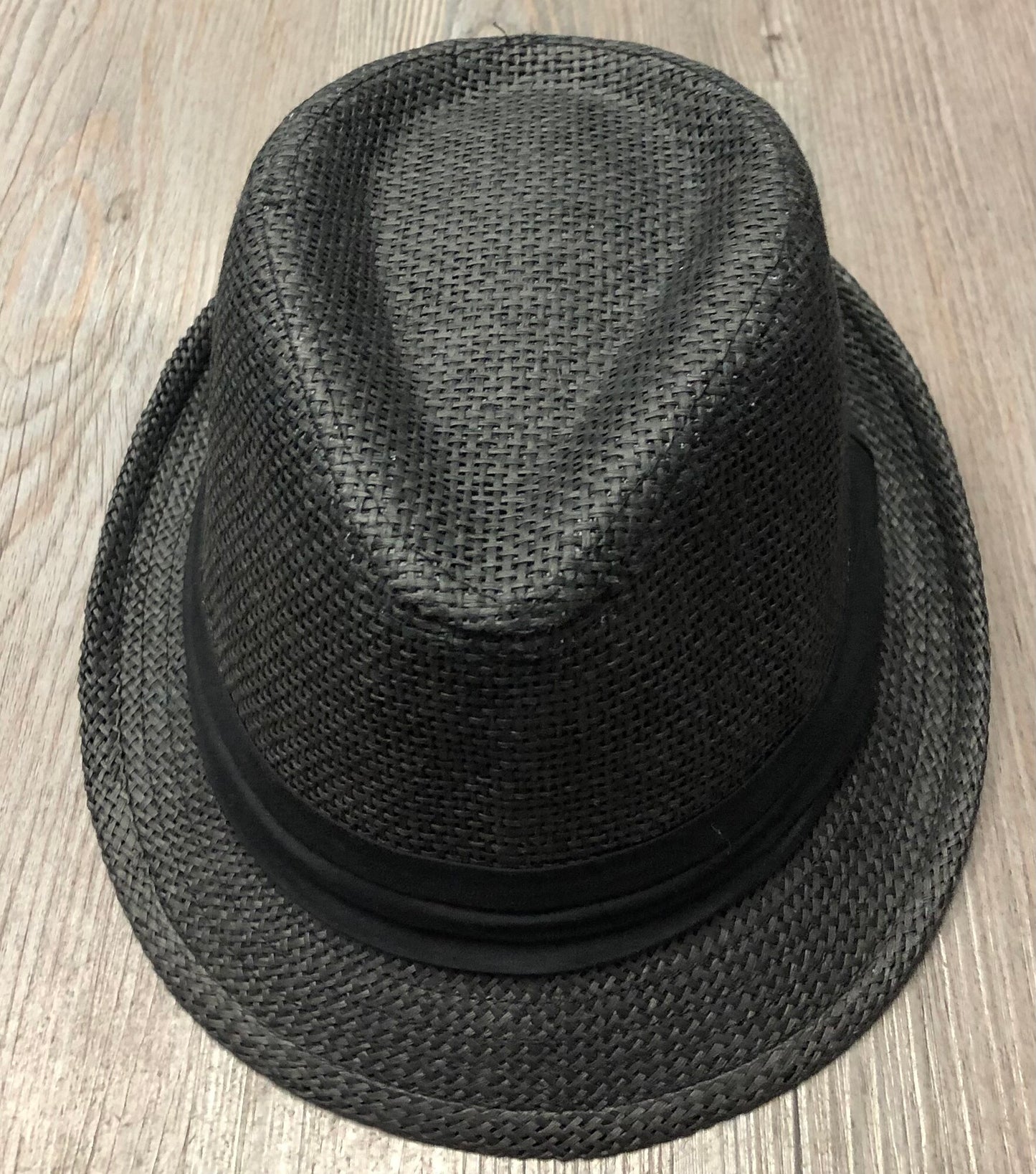 Black  Straw Fodora - NEW!, 4-8Y