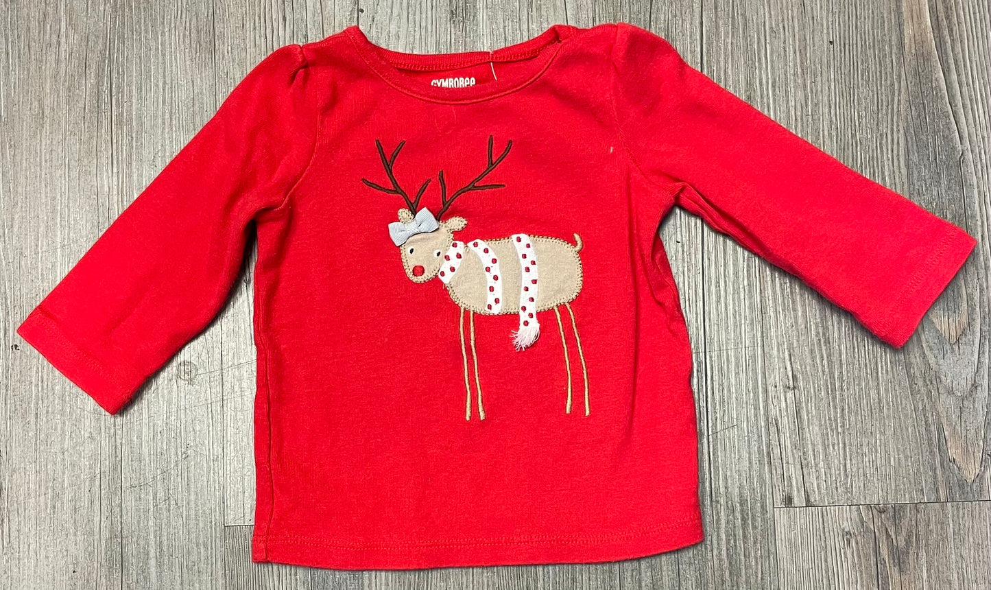 Red  Gymboree LS Tee, 6-12M