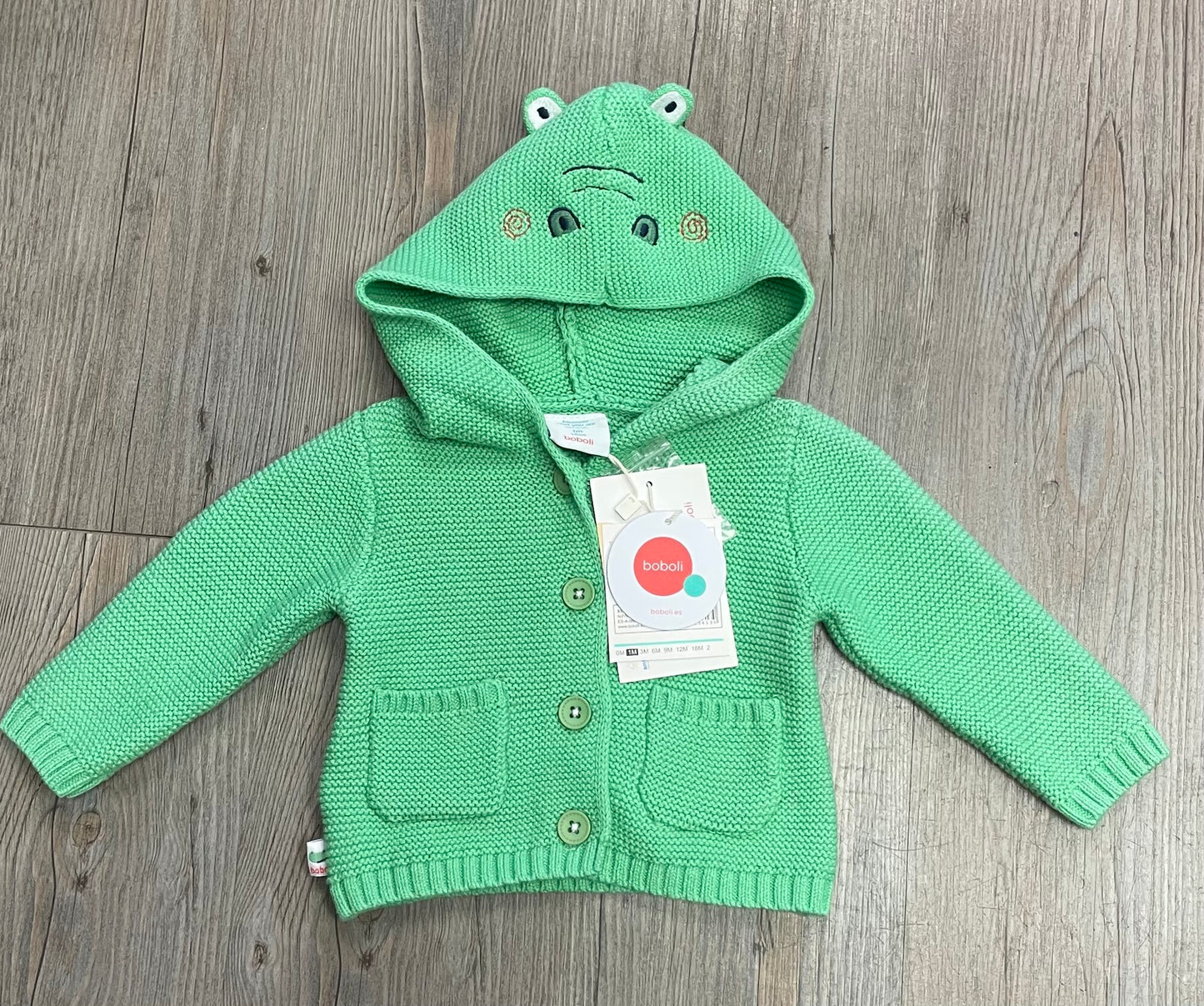 Green  Boboli Knit Cardigan, 1M