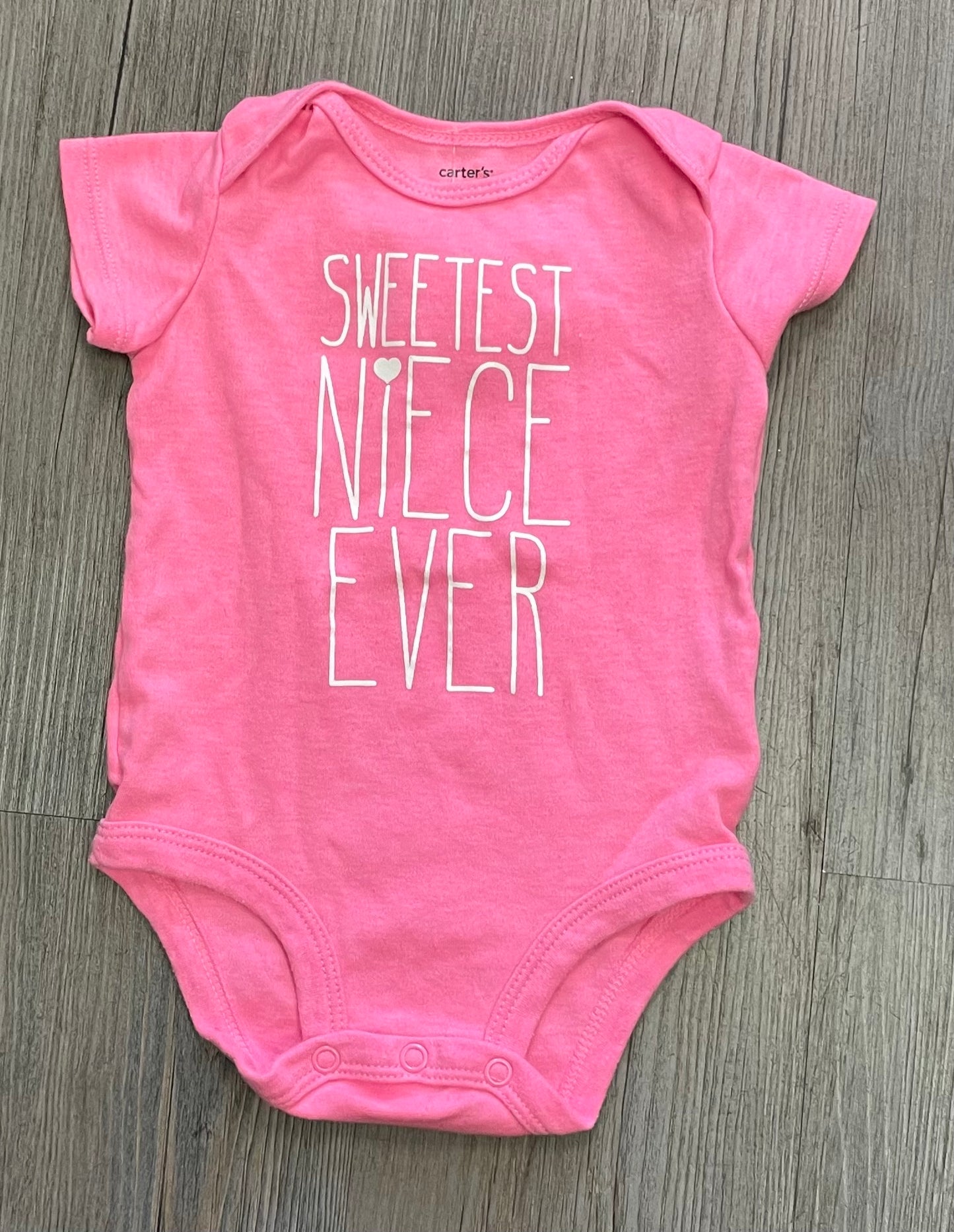Pink  Carters Onesie, 9M