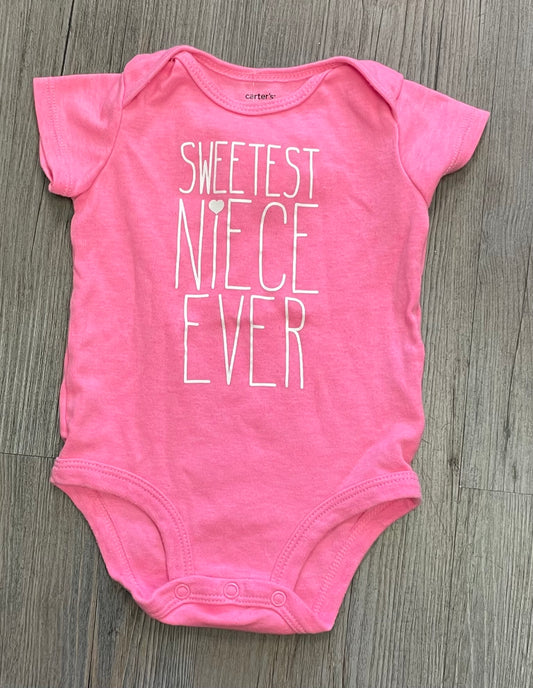Pink  Carters Onesie, 9M