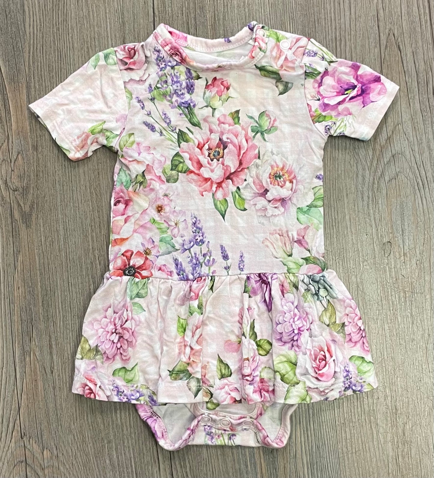 Floral  Posh Peanut Dress, 3-6M