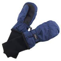 Navy  Snowstoppers Nylon Mitten, Age 4-8Y