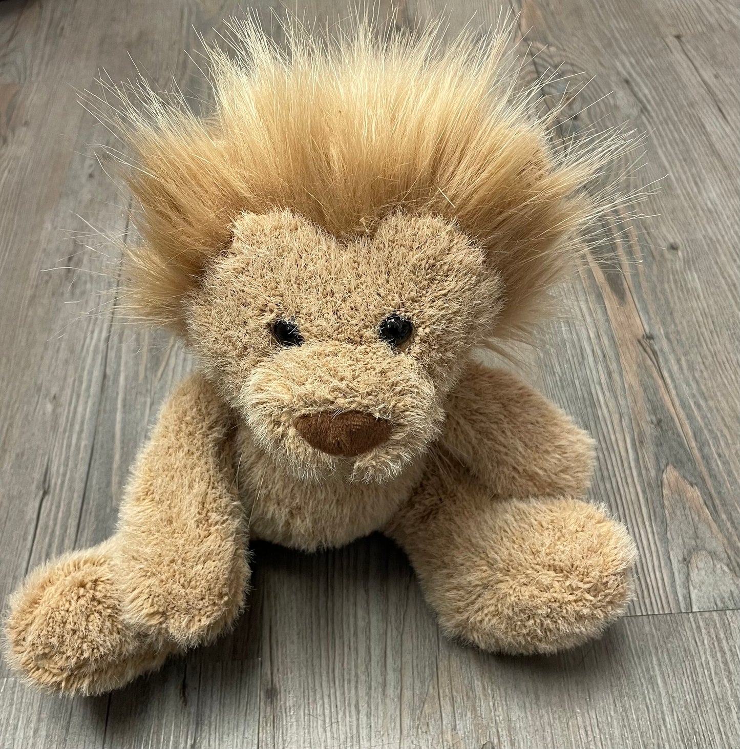 Beige  Apricot Lamb Stuffed Lion, 8 Inch