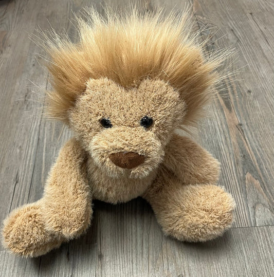 Beige  Apricot Lamb Stuffed Lion, 8 Inch