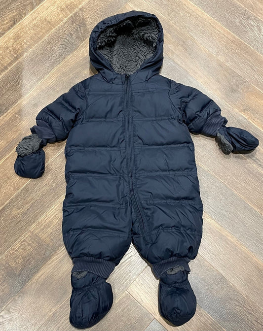 Navy  Gap Snowsuit Onepiece, 0-6M
